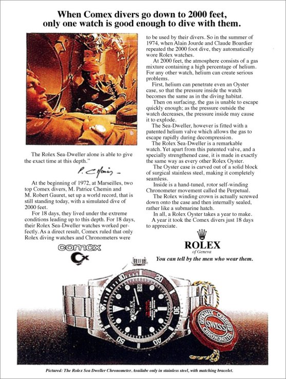 ROLEX&amp;COMEX 1ST AD